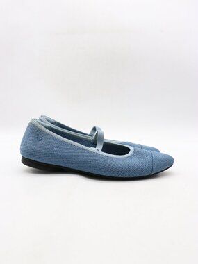 Vivaia Blue Knit Mary Jane Women's Size US 8 EU 39 Flats Slip On  Sandals